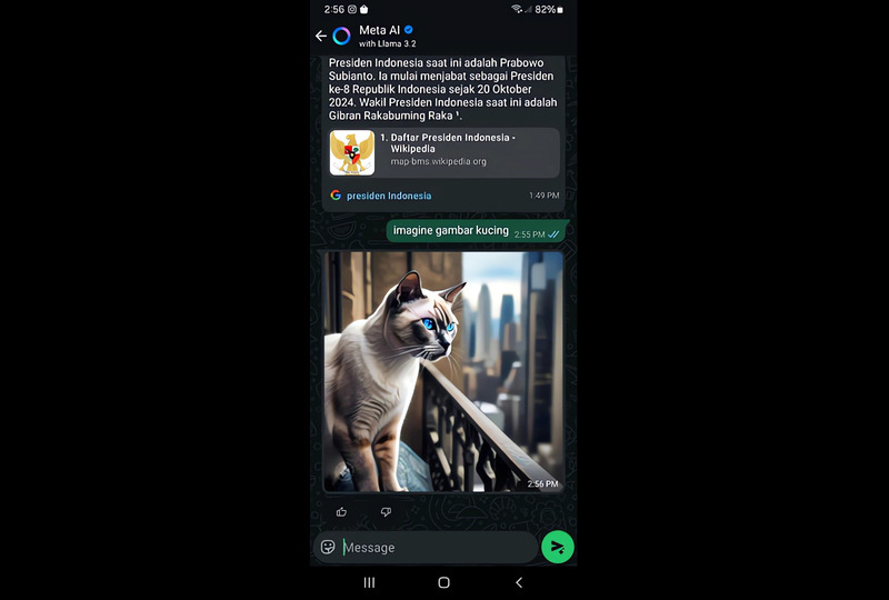 fitur meta ai di whatsapp