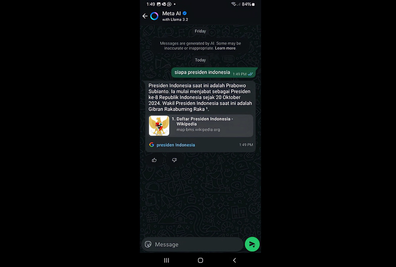 fitur meta ai di whatsapp