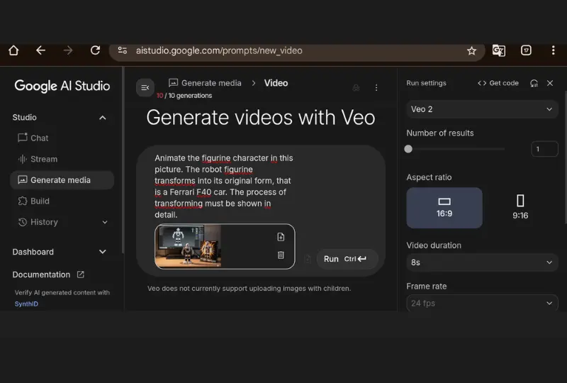 Generate From Gemini Veo