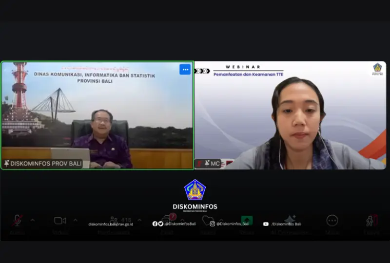 Diskominfos Provinsi Bali Gelar Webinar Pemanfaatan dan Keamanan Tanda Tangan Elektronik