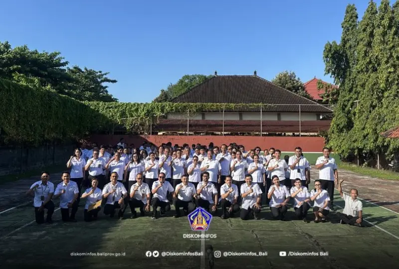 Diskominfos Provinsi Bali Gelar Upacara Harkitnas ke-118