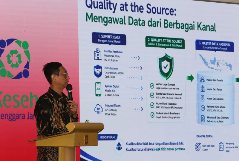 Setiaji Direktur Teknologi Informasi BPJS dalam Acara Data Security Summit 2026