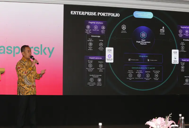 Defi Nofitra Country Manager Kaspersky dalam Acara Data Security Summit 2026