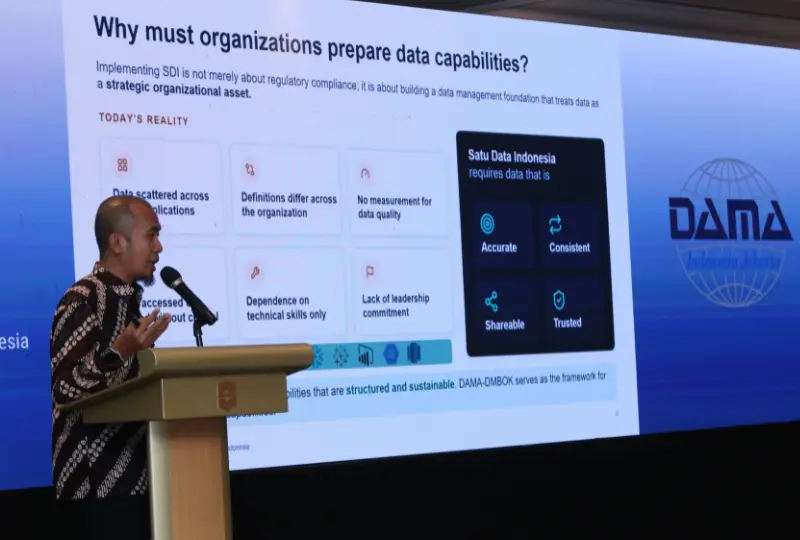Dony Prasetyo Data Governance Consultant Asosiasi Data Manajemen Indonesia dalam Acara CDO CIO Summit 2026