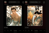 Ilustrasi Filter Mermaid AI Tiktok