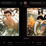 Ilustrasi Filter Mermaid AI Tiktok