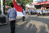 Diskominfo Jatim Gelar Upacara HUT ke-81 RI