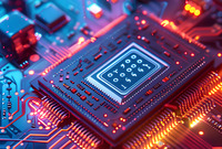 Ilustrasi Chip Quantum Computing