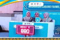 Tim Fahmil Qur’an Putri Jatim dalam Acara MTQ Nasional XXXI