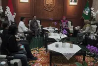 Gubernur Khofifah Terima Silaturahim LKBN ANTARA