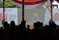 Gubernur Khofifah Ikuti Upacara HUT ke-81 RI di Istana Negara Secara Virtual