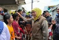 Gubernur Khofifah Tinjau Banjir di Lamongan