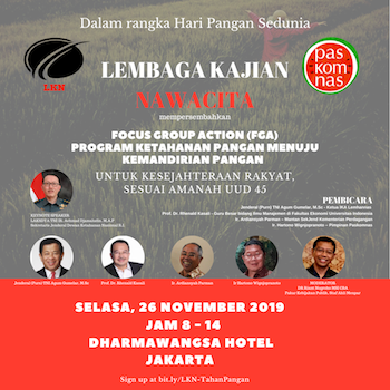 Pendaftaran Peserta Focus Group Action (FGA) Program Ketahanan Pangan Menuju Kemandirian Pangan