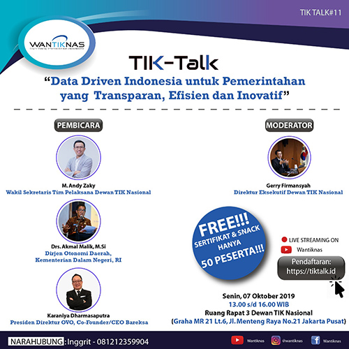 Data Driven Indonesia untuk Pemerintahan yang Transparan, Efisien dan Inovatif