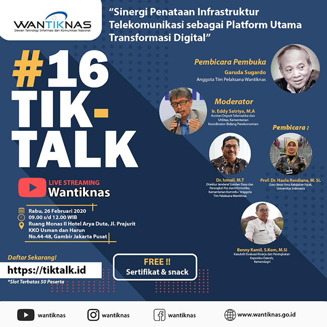 Sinergi Penataan Infrastruktur Telekomunikasi sebagai Platform Utama Transformasi Digital